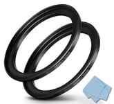 49mm-52mm Step Up Ring (49mm Lens to 52mm Filter), KOMET Camera Lens Filter Step-Up Ring Lens Converter Accessories (2 Pack)