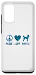 Coque pour Galaxy S20 Peace Love Caniche Funny Cute Dog Lover Pet Lover