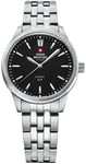 Swiss Military by Chrono SMP36010.01 Chrono Svart/Stål Ø33 mm