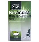 Boots Pharmaceuticals NicAssist Minty Fresh 4mg Gum Nicotine - 105 Pieces