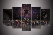 104Tdfc Avengers Superhero Canvas Picture -5 Piece Wall Art for Home Wall Decor Modular 5 Pieces Painting Living Room Home Decor Picture