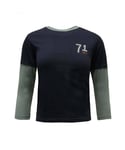 Nike Childrens Unisex Long Sleeve Top Navy Boys Toddler T Shirt 422403 452 Textile - Size X-Small