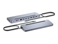 I-Tec 11-In-1 - Dockningsstation - För Laptop, Surfplatta - Usb-C / Usb4 / Thunderbolt 3 / Thunderbolt 4 - 11-Slot - 2 X Dp, Hdmi - 1Gbe - 100 Watt