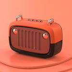 Élégant Mini Bluetooth 5.0 Amplificateur Hifi Son Soutien TF Carte avec Micophone Mains Libres Appels Vocaux Audio Lecteur Orange