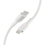 PLAYA USB-C to Lightning Cable (Braided Fast Charging Cable Compatible with iPhone 8 or later) MFi-Certified USB-C to Lightning Cable, White 2 m