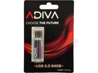 Adiva Usb-Minne Pamiä?Ä? Usb 2.0 64Gb Adiva 0278