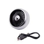 CCHAO 25db 60° Rotating Cooling Fan 3 Gear Adjustment Electric Car Fan 4.72 * 3.54 * 1.96in 4W Mini USB Cable Lightweight (Color Name : Silver)