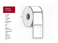 Capture - Ekopapper - Permanent Häftning - Obestruket - Vit - 47 X 25 Mm 24000 Etikett (Er) (12 Rulle/Rullar X 2000) Box - Etiketter