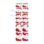 Love'n Layer Abstraction Grape Red Självhäftande nagellack