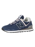New Balance574 Suede Trainers - Navy/White