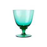 Flow Glass Med Stett, Emerald Green