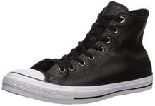Converse Men's Chuck Taylor All Star Leather Sneaker, Black/White/Black, 3 UK