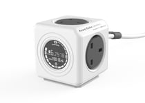 Powercube Extended Energy Consumption Monitor 4way Mountable Extension Lead