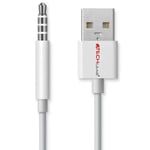 TECHGEAR USB Data Sync & Charging Cable Lead Compatible with Apple iPod Shuffle and Shuffle Clip 3rd Gen and 4the Gen