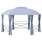 4 x 4.7Metre Gazebo Canopy, Hexagon Tent with Netting Steel Frame