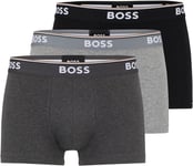 Hugo Boss Mens 3 Pack Power Boxer Trunks Medium Black, Grey New RRP £42