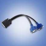 Dms-59 Pin Male To 2 Vga 15 Female Splitter Adapter Cabl