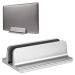 Justerbar vertikal hållare för MacBook & Laptop - Aluminium Silver