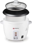Alpina Cuiseur à riz - 0,6 l - 300 W - Avec témoin de cuisson et de chaleur - Blanc