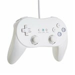 Manette De Jeu Filaire Abs Classique, Blanc/Noir, Pour Nintendo Wii, Contrôleur De Jeu Pro À Distance, Double Choc