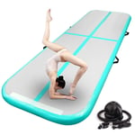 HE TUI Exercise Mat Air Track Tumbling Mat Inflatable Gymnastics Flooring for Gym/Yoga/Training/Kids/Sport Fitness Mat with Pump 3Mx1M