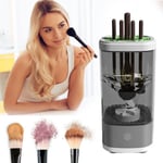 Automatisk sminkborste-rengörare, elektrisk sminkborste-rengöringsmaskin, sminkborste-rengöringsverktyg, bra present till mamma, fru Gray