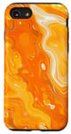 Coque pour iPhone SE (2020) / 7 / 8 Art Coloré À Motif Marbré Orange