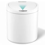 Bathroom Trash Can, Automatic Touchless Motion Sensor Oval Trash Can, Kitchen Waste Bins, 10 L, for Living Room, Bedroom Toilet