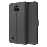 INSOLKIDON Compatible with Doogee S88 Pro Case bumper Back Cover Phone Protective Shell Protection Wallet Case Card Protective case Retro ultra thin Bracket Flip Leather (Black)
