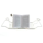 Unibos Over Bath Organiser Book Stand Glass Holder Bathtub Bridge Tray Adjustable Rack