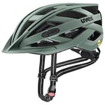 uvex City i-vo MIPS - Lightweight City Bike Helmet for Men & Women - MIPS System - incl. LED Light - Moss Green Matt - 52-57 cm