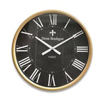 Versa Horloge Murale Verre 4,5 x 60 x 60 cm Bois MDF