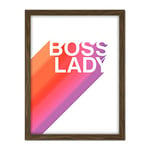 Wee Blue Coo Boss Lady Strong Woman Artwork Framed Wall Art Print 18X24 Inch