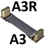 5cm A3-A3R Câble d'extension HDMI Standard type A V2.0 intégré, prend en charge le câble plat 2K / 144hz 4K/60Hz, câble d'extension de fil d'ordinateur Nipseyteko