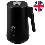 Electric Kettle 1.7L Temperature Control Stainless Steel 1500W UK Plug Swivel HQ