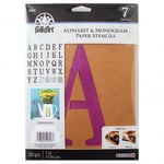 FolkArt Monogram Papier Stencil - Serif Font Letters 17,8 cm