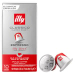 illy Coffee Nespresso Compatible Capsules, Classico, Aluminium Coffee Capsules, Pack of 10 by 10 (100).