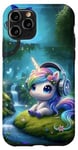 iPhone 11 Pro Kawaii Unicorn Headphones: The Unicorn's Playlist Case