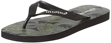 Superga Men's 4121-fanrbrm Beach & Pool Shoes, Multicolour (Palms-Black A0a), 6.5 UK