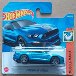 HOT WHEELS 2022  FORD SHELBY GT350R, METALLIC BLUE, SHORT CARD.