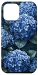 Coque pour iPhone 12 Pro Max Bleu Marine Hortensia Floral Hortensia Bleu Nature