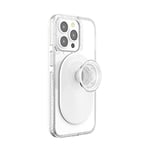 PopSockets: PopGrip for MagSafe - Expanding Phone Stand and Grip with a Swappable Top for Smartphones and Cases - Clear White