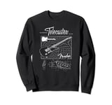 Fender The Original Telecaster Guitar Schematic Poster Sweatshirt
