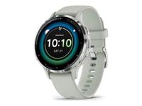 Garmin Venu 3S - 41 mm - sage gray - smart klocka med band - silikon - handledsstorlek: 110-175 mm - display 1.2" - 8 GB - Bluetooth, Wi-Fi, ANT+ - 4