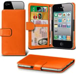 Fonetic Solutions (Orange) Premium PU Leather Clamp Wallet Case Cover Compatible With DEXP Ixion MS650 Iron Pro Wallet Slot with Card Holder Flip Wallet Case Cover