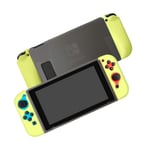 Coholl Silicone Protective Case for Nintendo Switch, Grip Cover with Shock-Absorption and Anti-Scratch Design, eparable Protective Cover,(Yellow+gray)