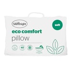 Silentnight Eco Comfort Soft Pillow - Super Soft Luxury Quality Cosy Sustainable Eco Friendly Recycled Pillows For Front Sleeper - Machine Washable Eco Conscious Gifts