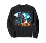 Astronaut Stranded in a Distant Planet Calming Funny Trippy Sweatshirt