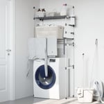 vidaXL Hylla för tvättmaskin 77x52x192 cm aluminium 154608