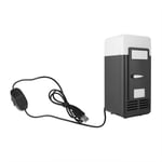 PC USB Mini Refrigerator Fridge Beverage Drink Can Cooler Warmer Black UK GDS